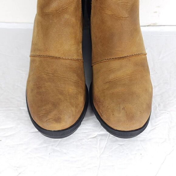Sorel Women's Joan of Arctic II US7,5 Tan Leather Waterproof Wedge Chelsea Boot - Picture 5 of 13